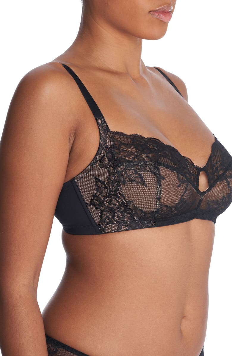 Natori Statement Full Fit Wireless Bra, Alternate, color, Black/Cafe