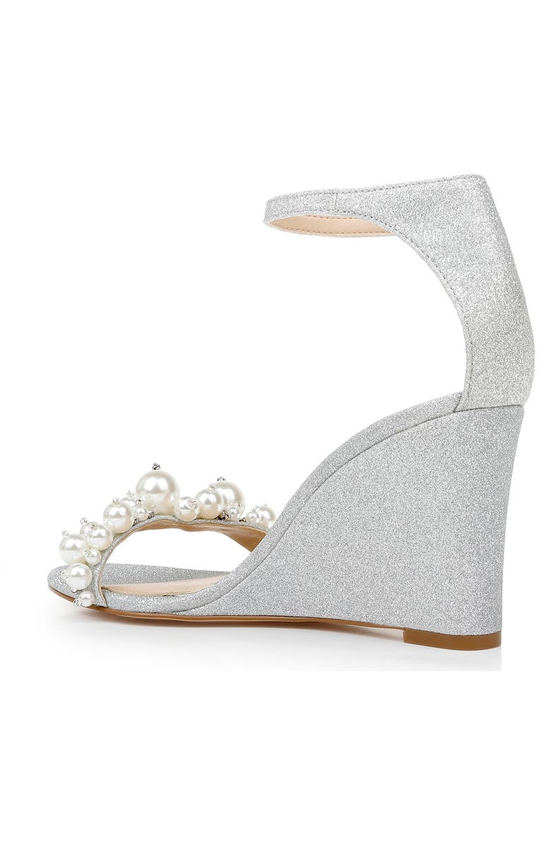 Jewel Badgley Mischka Laurence Ankle Strap Wedge Sandal, Alternate, color,