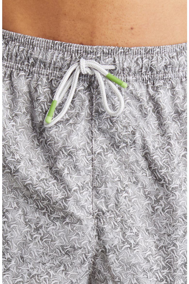 Naples Crescent Wave Recycled Polyester Swim Trunks, Alternate, color, SHADOW