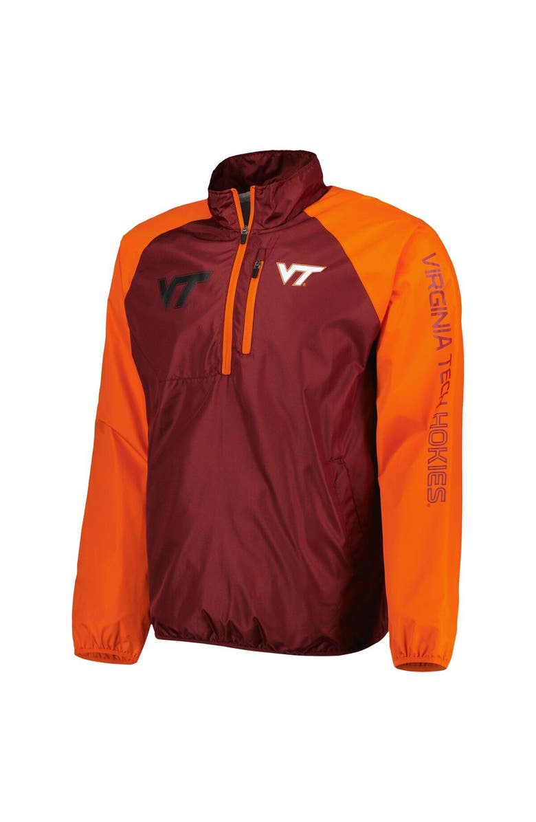G-III SPORTS BY CARL BANKS Men's G-III Sports by Carl Banks Maroon/Orange Virginia Tech Hokies Point Guard Raglan Half-Zip Jacket, Alternate, color, 