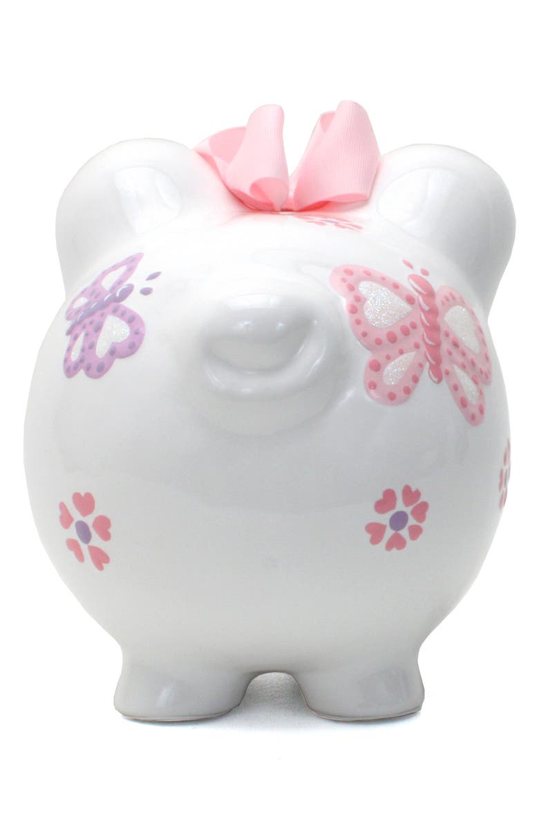 Child to Cherish Butterfly Ceramic Piggy Bank, Alternate, color,