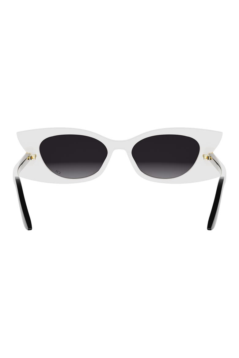 'DiorButterfly S2I 52mm Gradient Butterfly Sunglasses, Alternate, color, IVORY / GRADIENT SMOKE