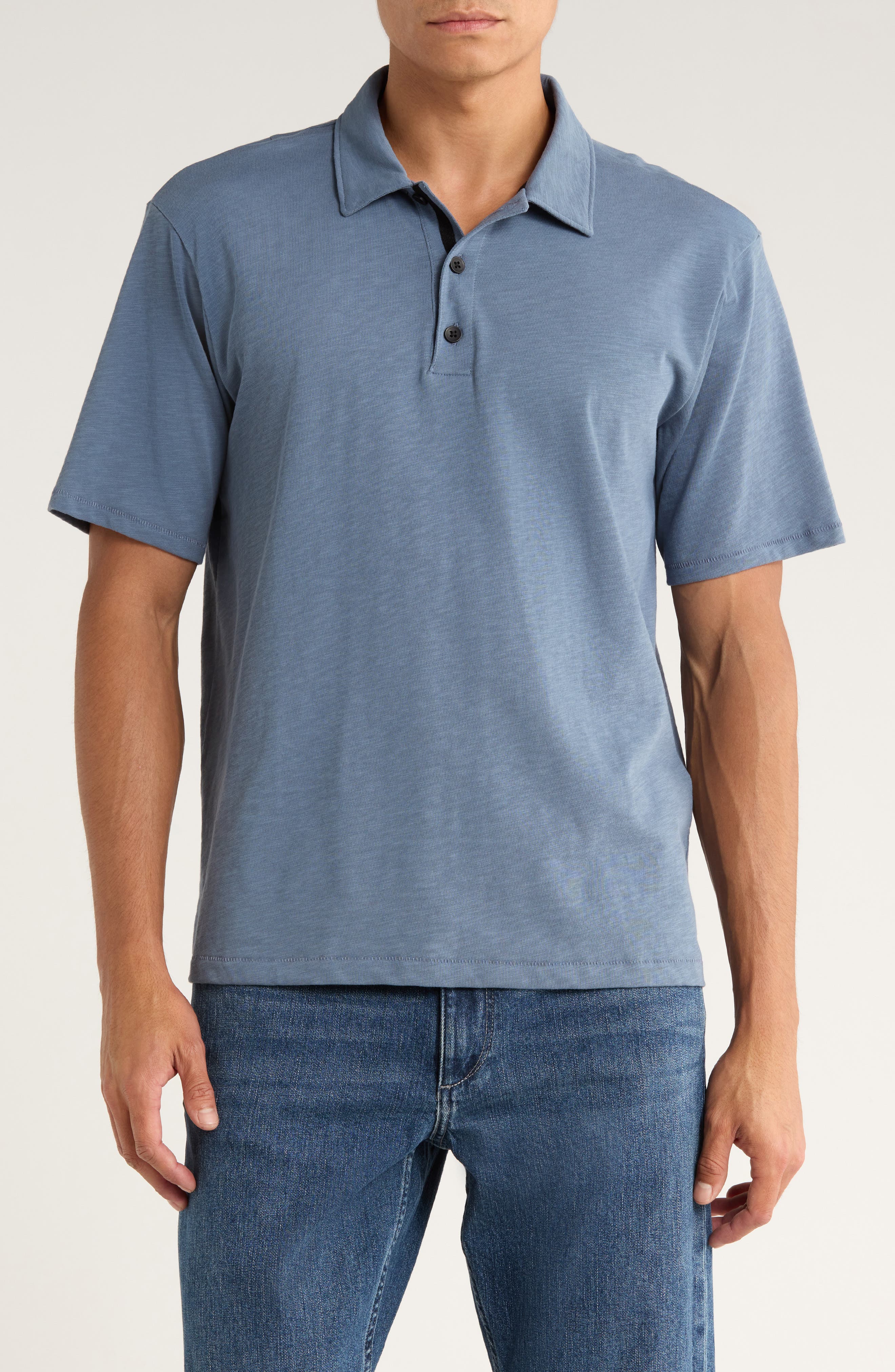 rag & bone Classic Cotton Slub Jersey Polo