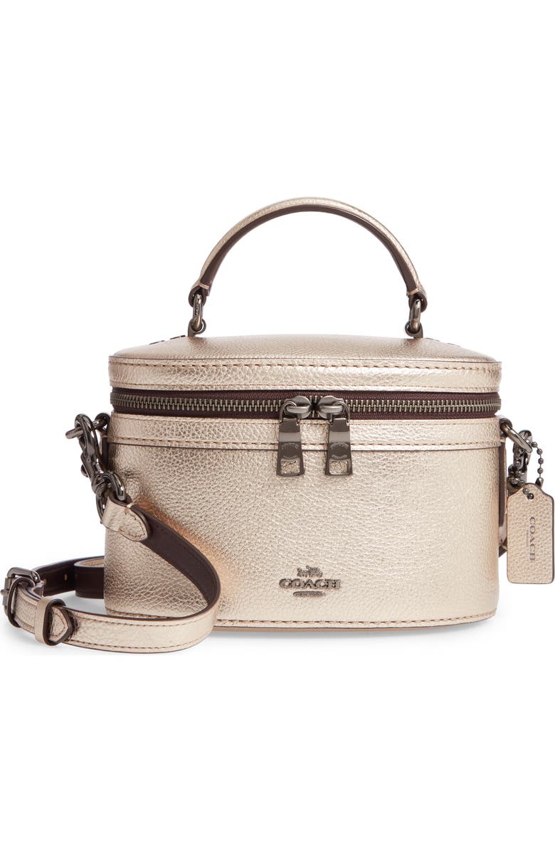 COACH Trail Colorblock Metallic Leather Crossbody Bag, Main, color,