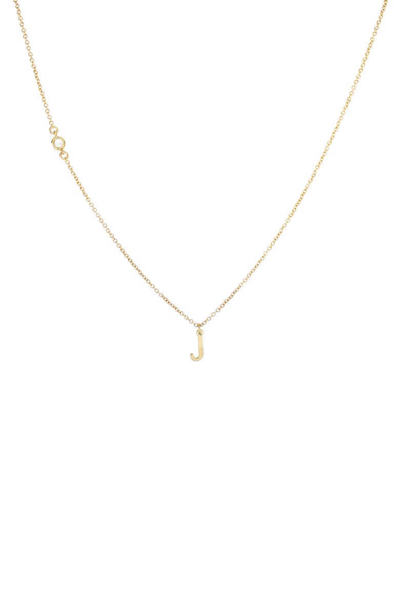 Initial Pendant Necklace, Main, color, GOLD J