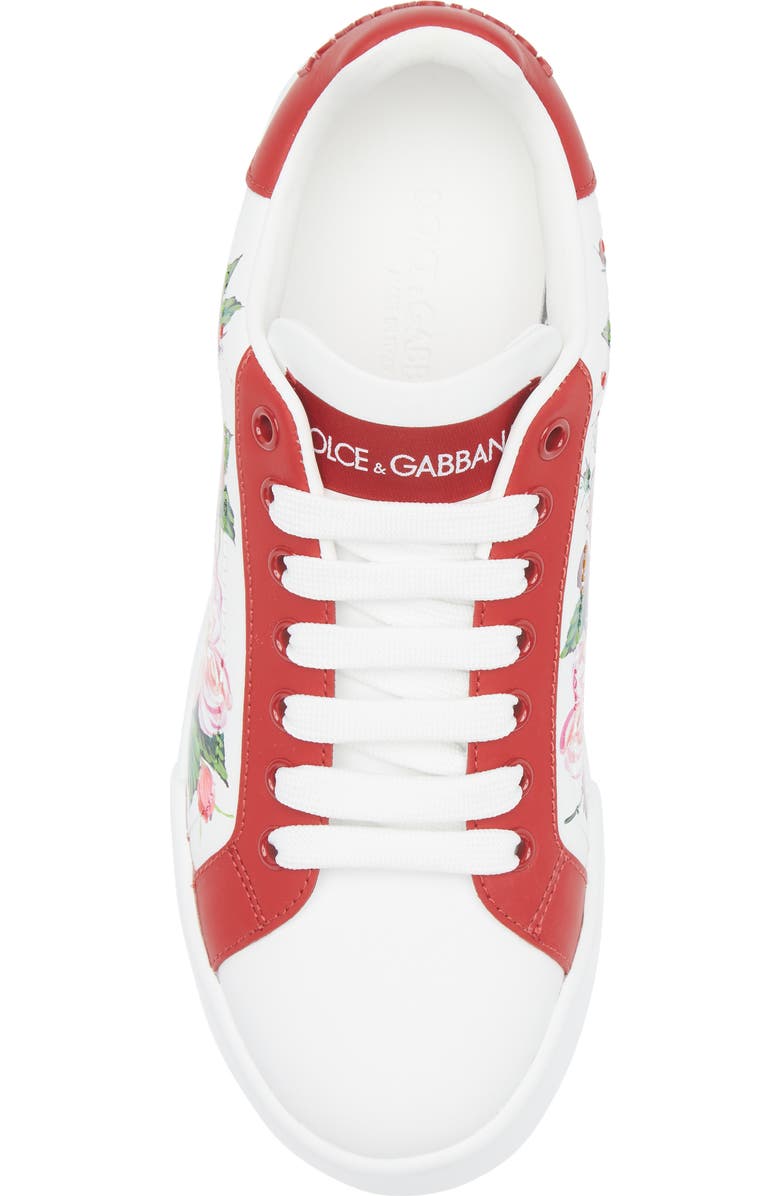 Dolce&Gabbana Portofino Lace-Up Sneaker, Alternate, color, Ha5pd Fondo Bianco