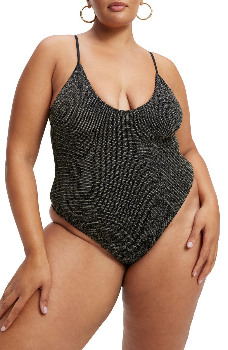 Good American Always Fits Sculpt One-Piece Swimsuit, Alternate, color, 