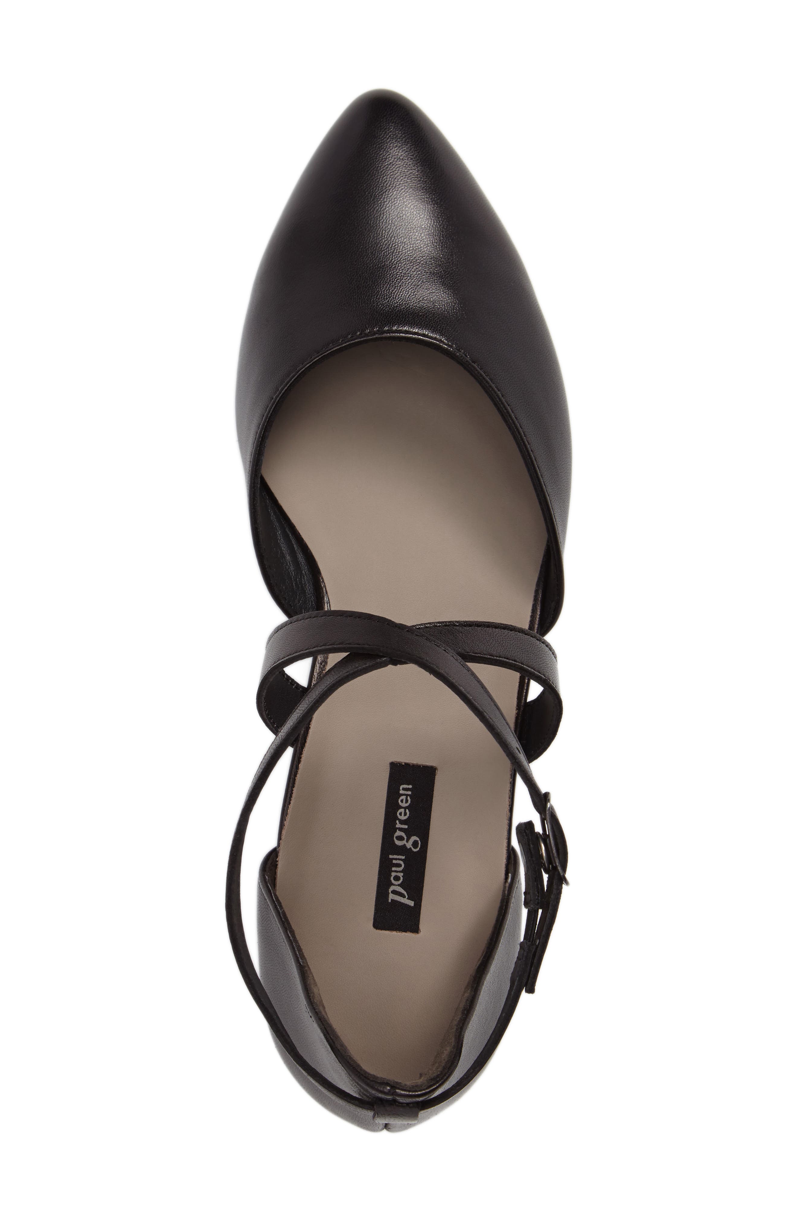 Paul Green Margo Cross Strap Flat, Alternate, color, 