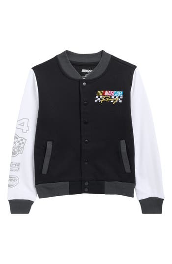 Freeze X Nascar Kids' Varsity Jacket In Black
