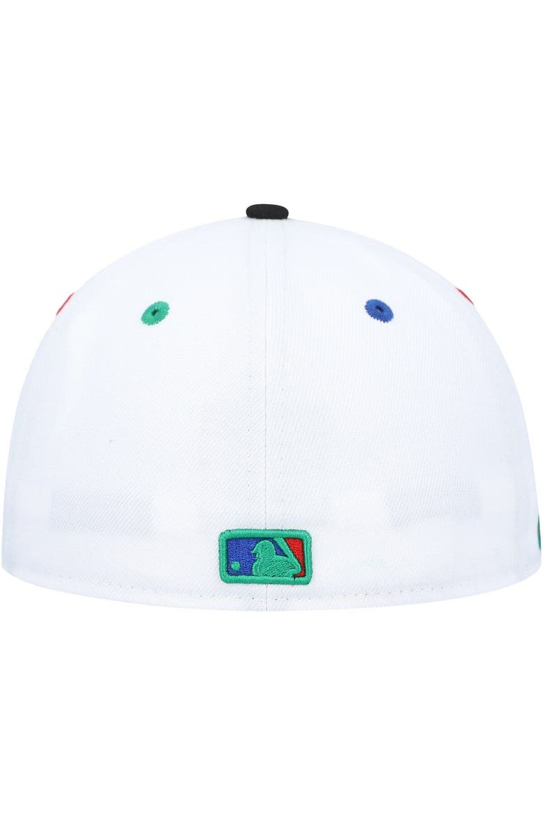 Men's New Era White/Black Chicago White Sox 95th Anniversary Primary Eye 59FIFTY Fitted Hat, Alternate, color, White