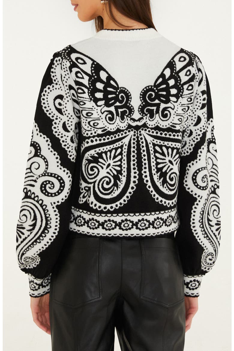 Arabesque Butterfly Cardigan, Alternate, color, ARABESQUE BUTTERFLY