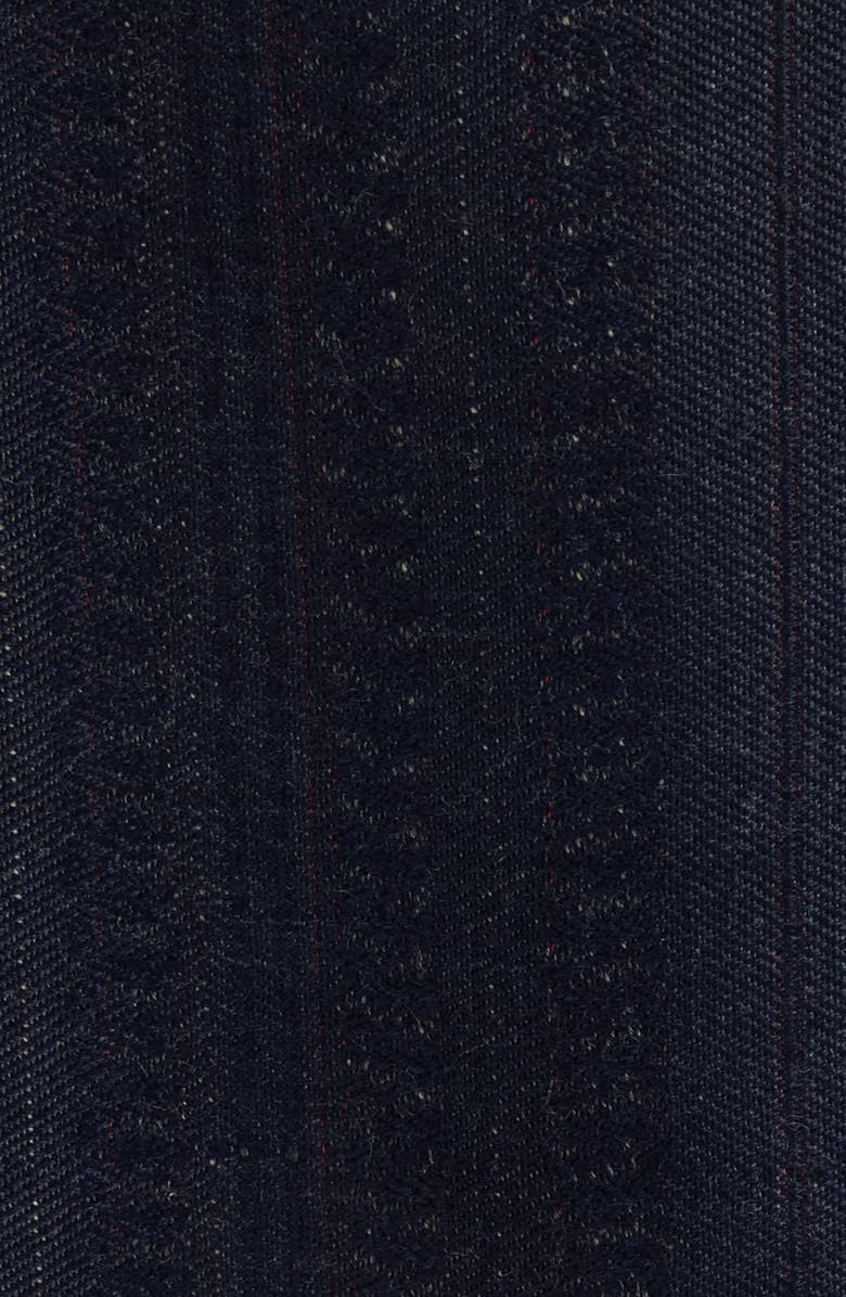 Dries Van Noten Bafy Double Breasted Stripe Jacquard Blazer, Alternate, color, Navy