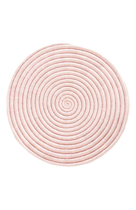 12" Sisal Placemat - Ballet Pink