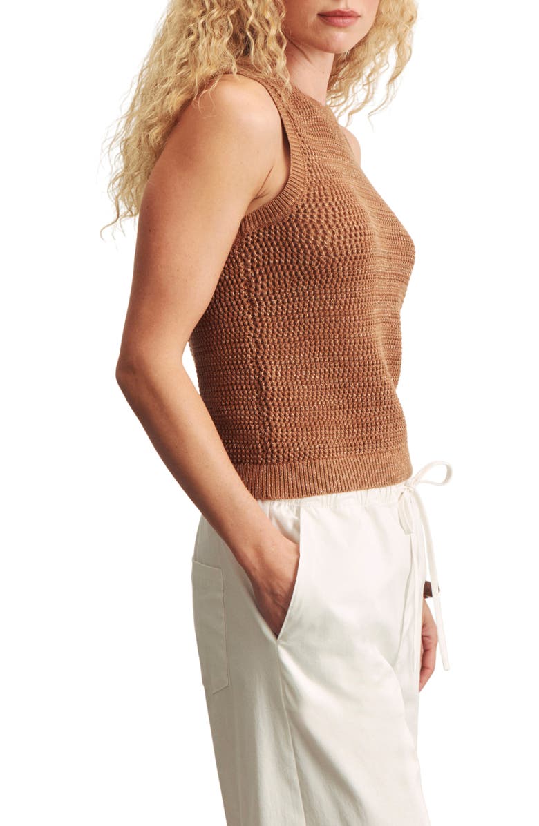 Sanctuary Metallic Sparkle Sweater Tank, Alternate, color, Toasted Coconut Brown