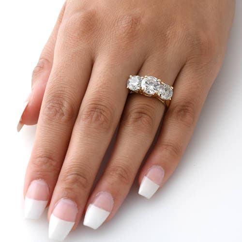 Bliss Diamond Certified 5ct Three Stone Diamond Engagement Anniversary Ring 14k Gold Lab Grown In 14k Yellow Gold
