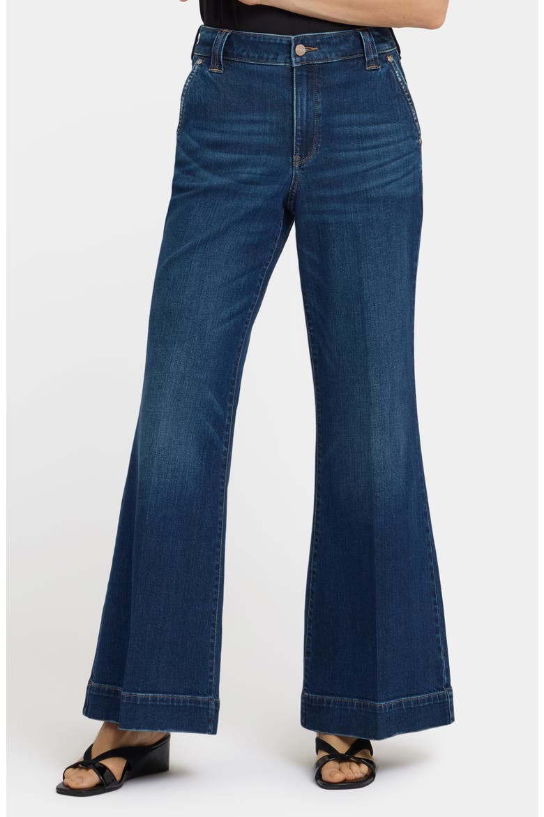 Mia High Waist Palazzo Flare Jeans, Main, color, SUNSET VILLA