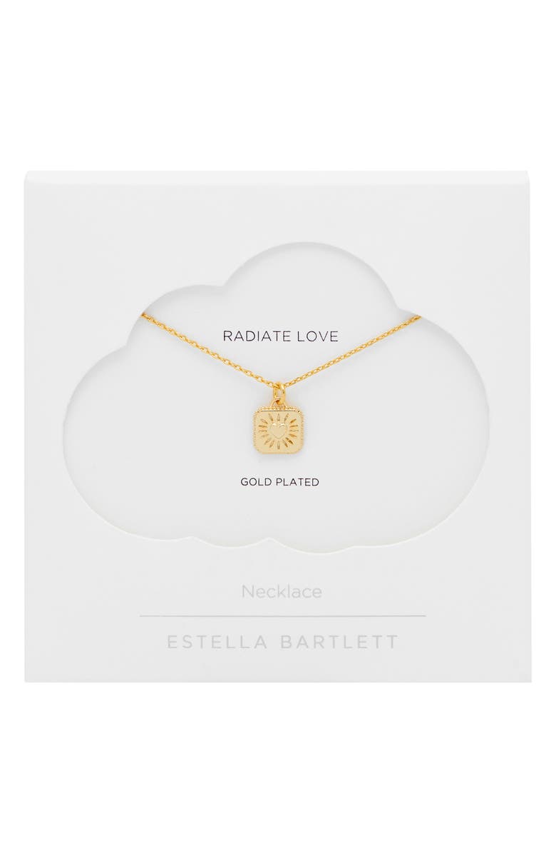 Estella Bartlett Bobble Heart Pendant Necklace, Alternate, color, Gold