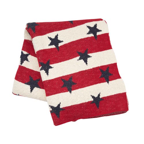 C & F Home C&f Home American Flag Stars And Stripes Throw Collection In Red