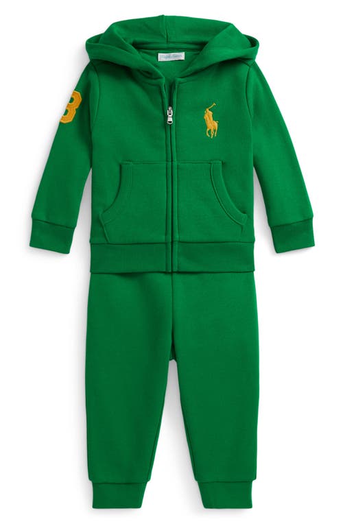 Ralph Lauren Cotton Blend Hoodie & Jogger Set In Green