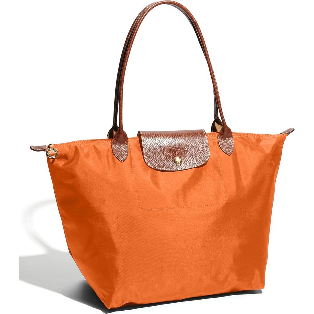 Longchamp Large Le Pliage Tote In Orange