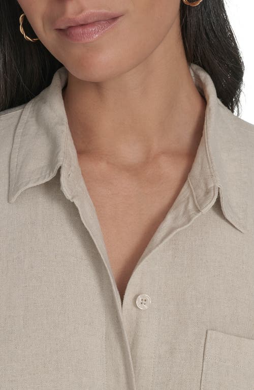 Calvin Klein Linen Blend Maxi Dress In Natural