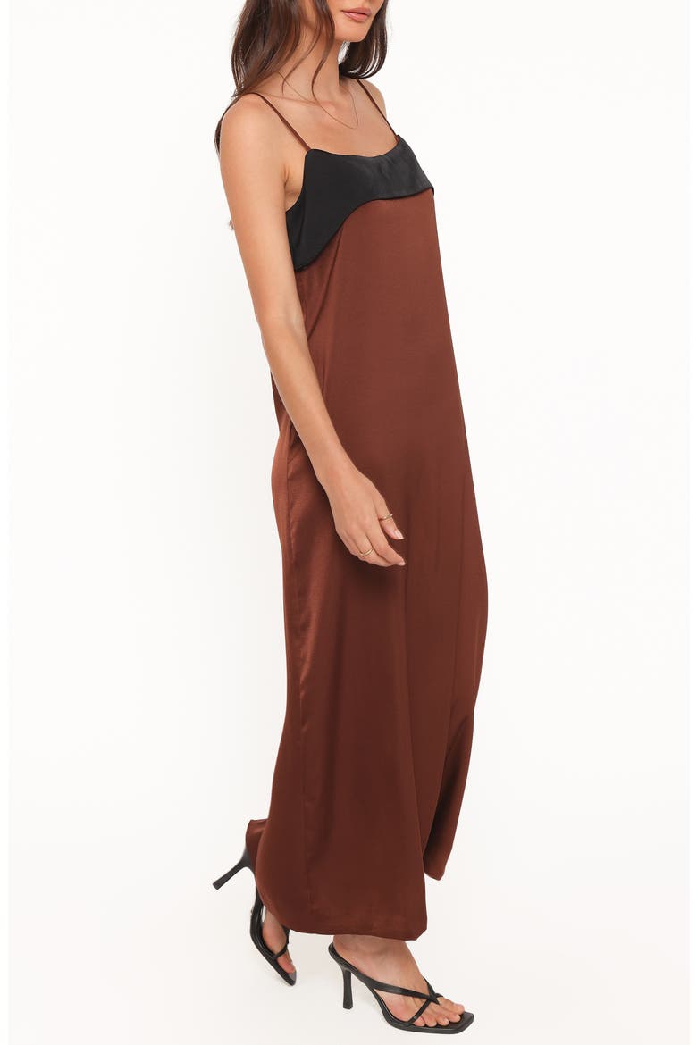 Carita Colorblock Maxi Dress, Alternate, color, BLACK/ BROWN