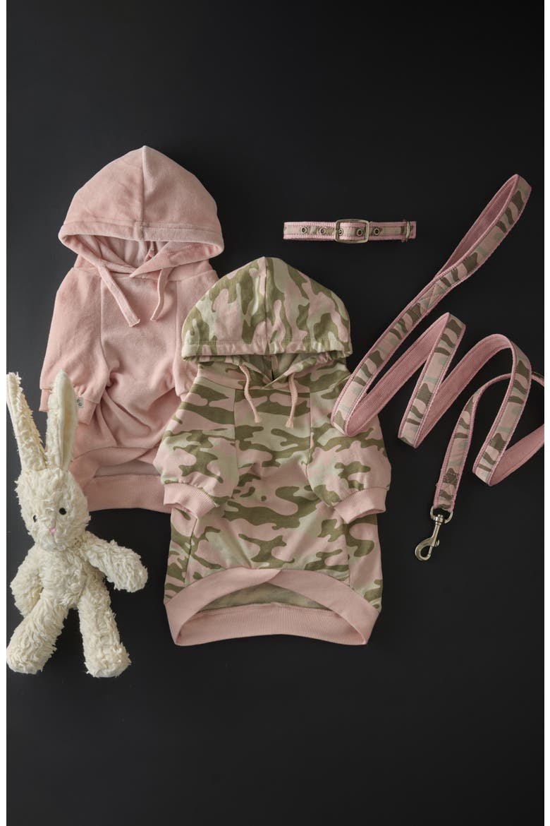 Cooper II Velour Pet Hoodie, Alternate, color, PINKDNU