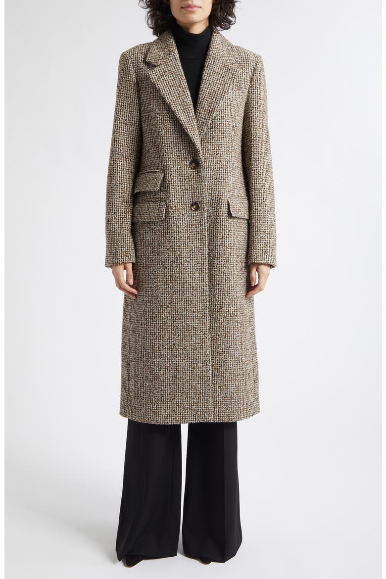 Kai Check Wool Blend Bouclé Coat, Alternate, color, BROWN CHECK