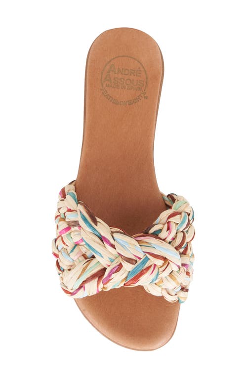 Andre Assous André Assous Nahala Slide Sandal In Natural Multi