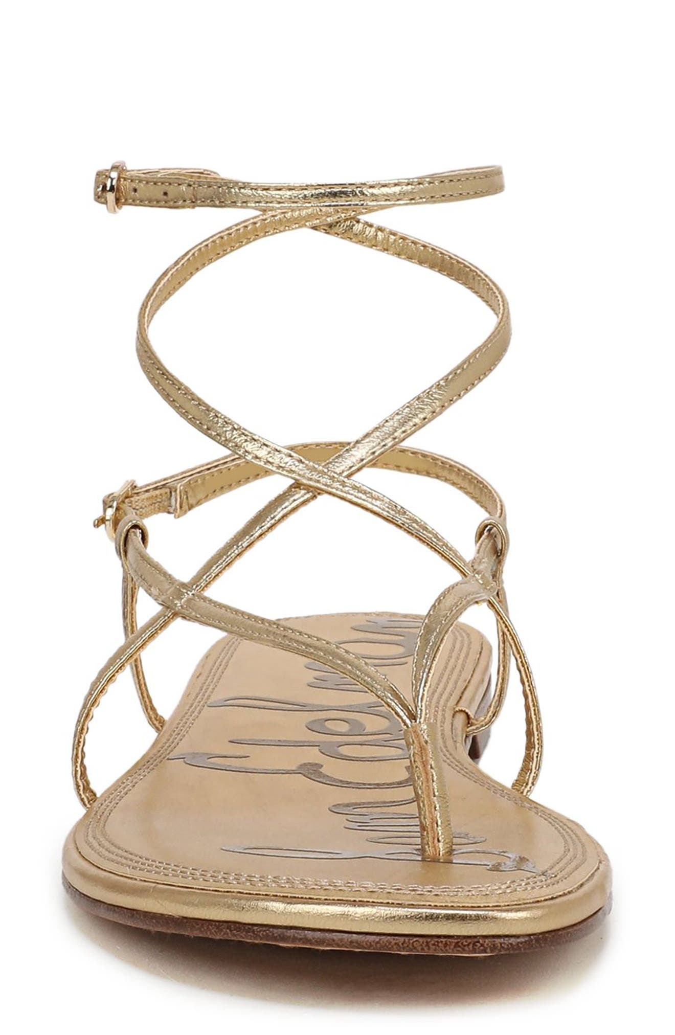 Clarra Strappy Sandal, Alternate, color, AMBER GOLD