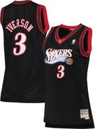 Mitchell & Ness Women's Mitchell & Ness Allen Iverson Black Philadelphia 76ers 2000/01 Hardwood Classics Swingman Jersey