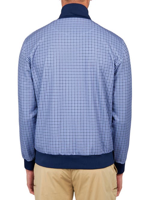 Construct Houndstooth Track Jacket In Blue