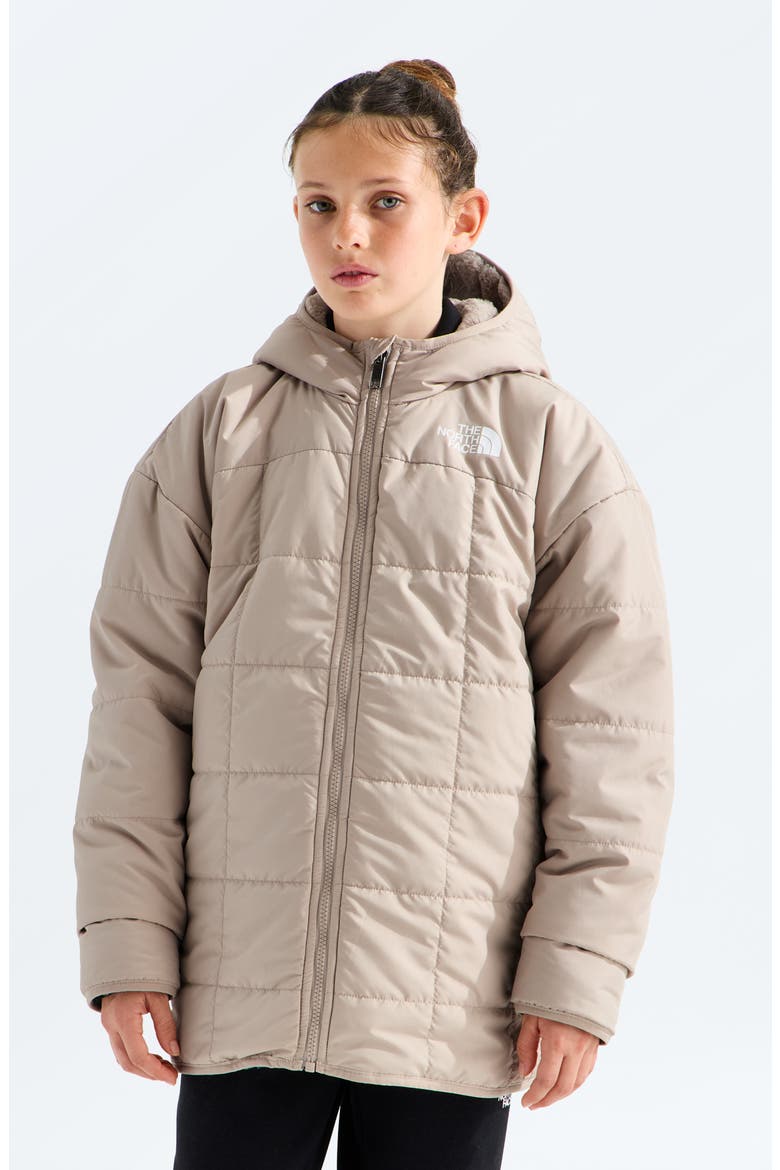 Kids' Shasta Water Repellent Reversible Hooded Jacket, Main, color, TIMELESS TAUPE
