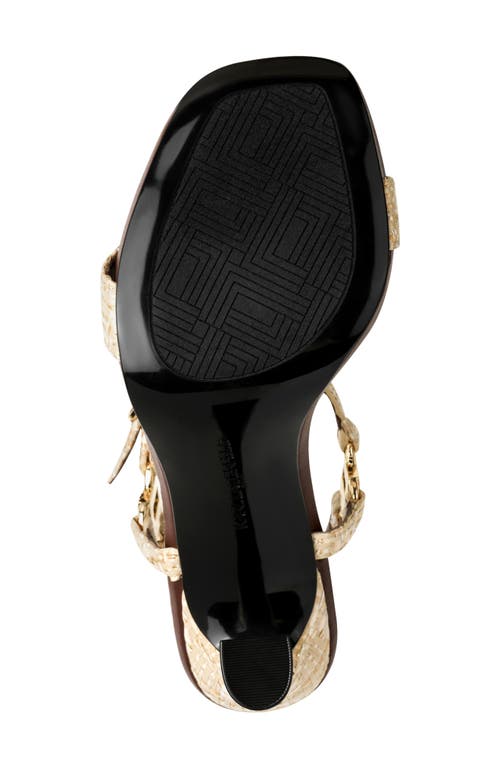 Karl Lagerfeld Paris Cybil Ankle Strap Sandal In Natural