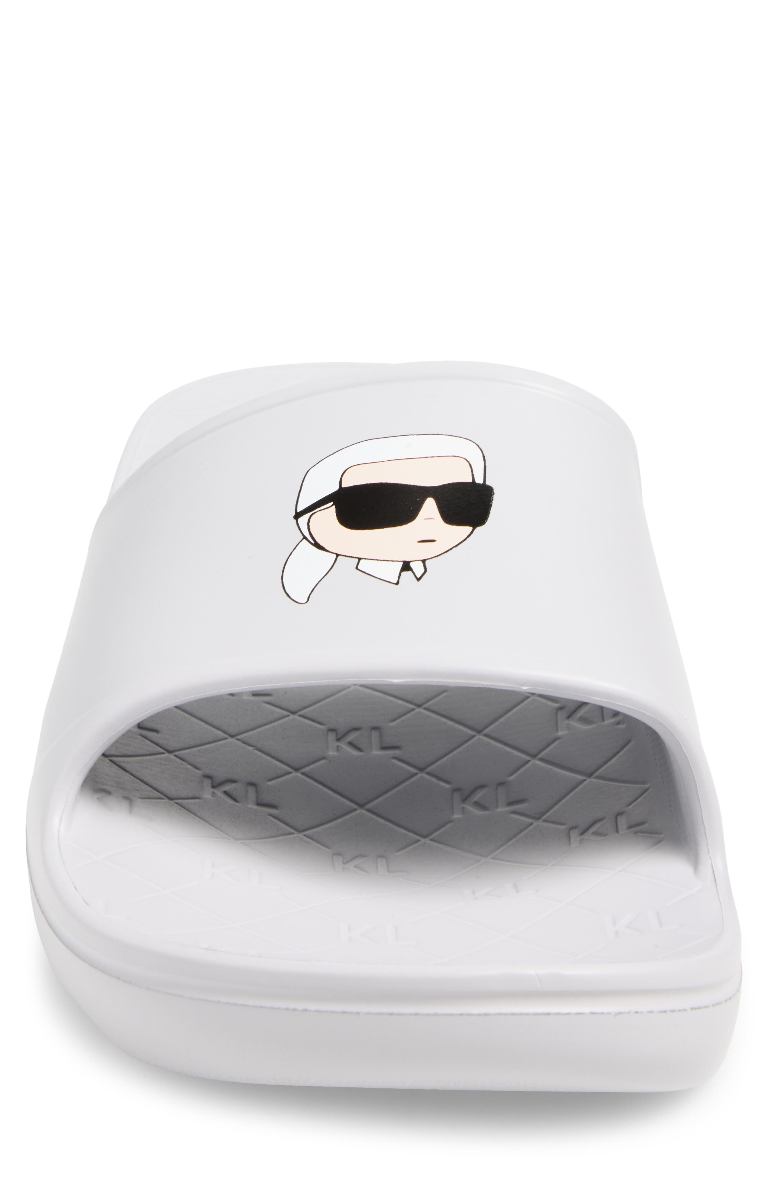 KARL LAGERFELD PARIS Sacha Slide Sandal, Alternate, color, Light Grey