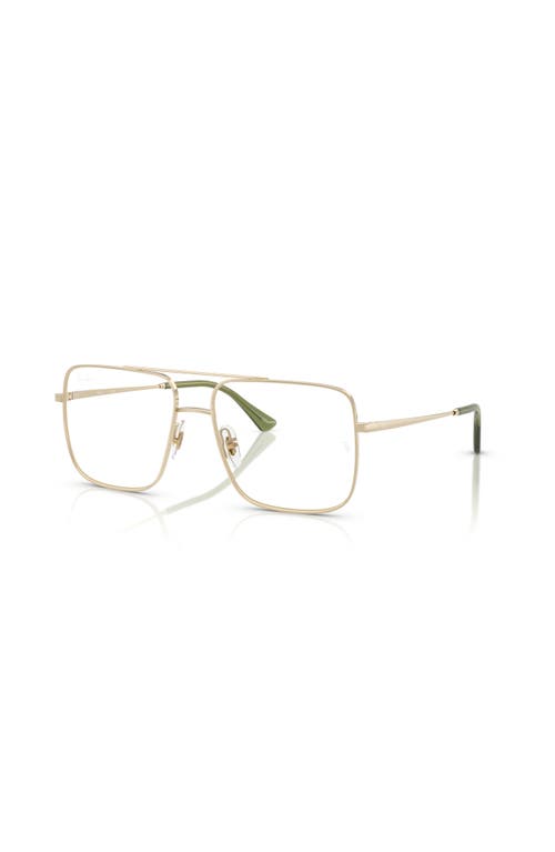 Ray Ban Ray-ban 56mm Square Optical Glasses In Neutral