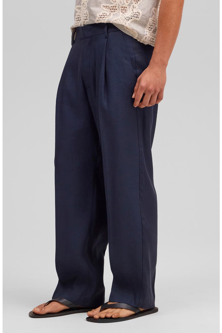 Kay Relaxed Fit Twill Trousers, Alternate, color, DEEP NAVY