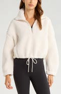 Zella Faux Shearling Half Zip Pullover