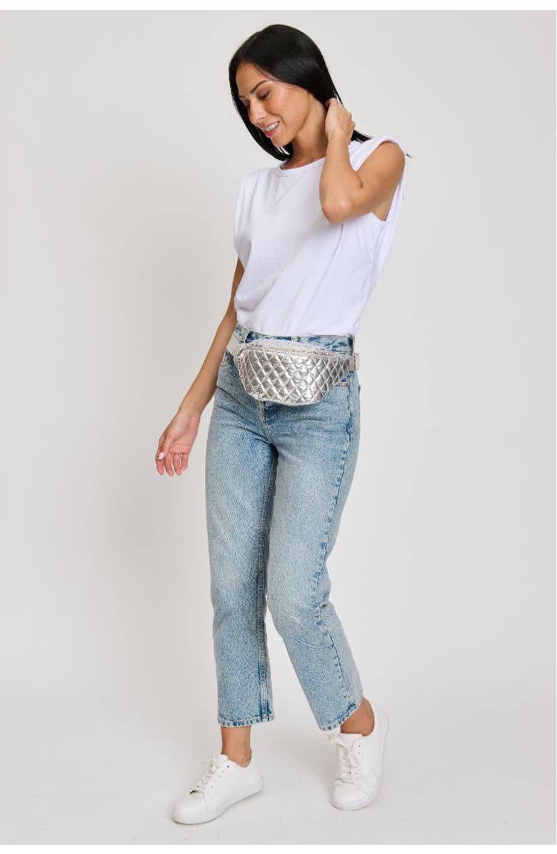 MODA LUXE Ariana Belt Bag, Alternate, color, Silver