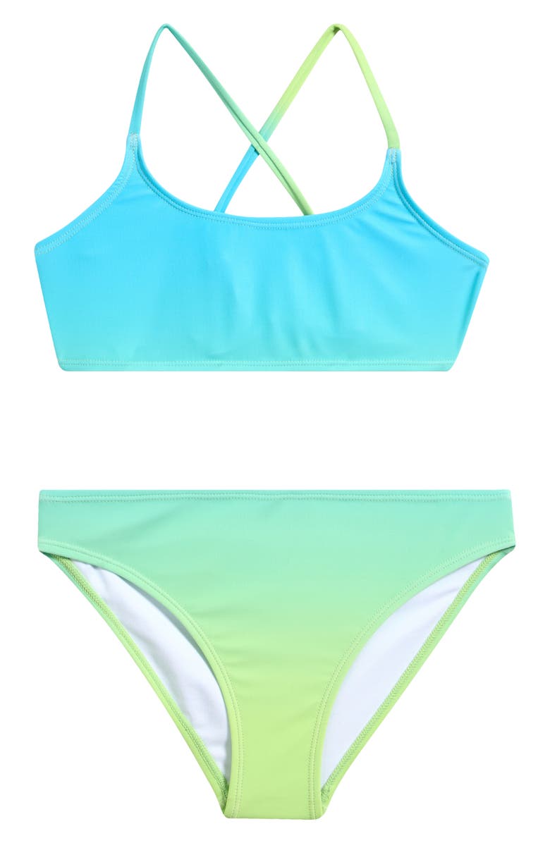 Ava & Yelly Kids' Gradient Two-Piece Swimsuit, Main, color, 