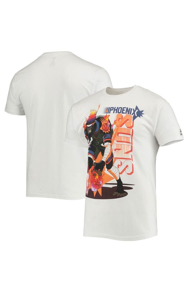 Men's NBA x McFlyy White Phoenix Suns Identify Artist Series T-Shirt, Main, color, White