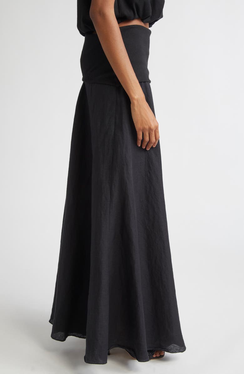 Johanna Ortiz Light & Sound Mixed Media Convertible Maxi Skirt/Dress, Alternate, color, Black