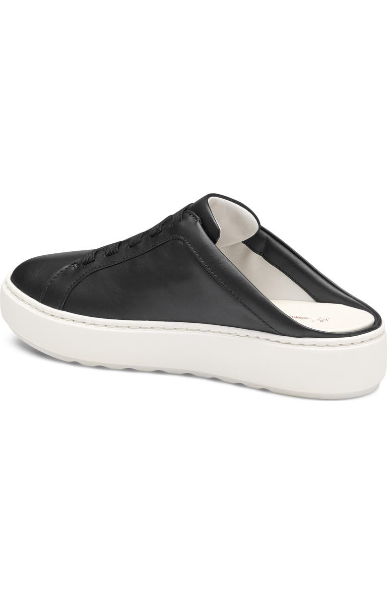 Johnston & Murphy Cammie Platform Sneaker Mule, Alternate, color, Black Nappa Leather