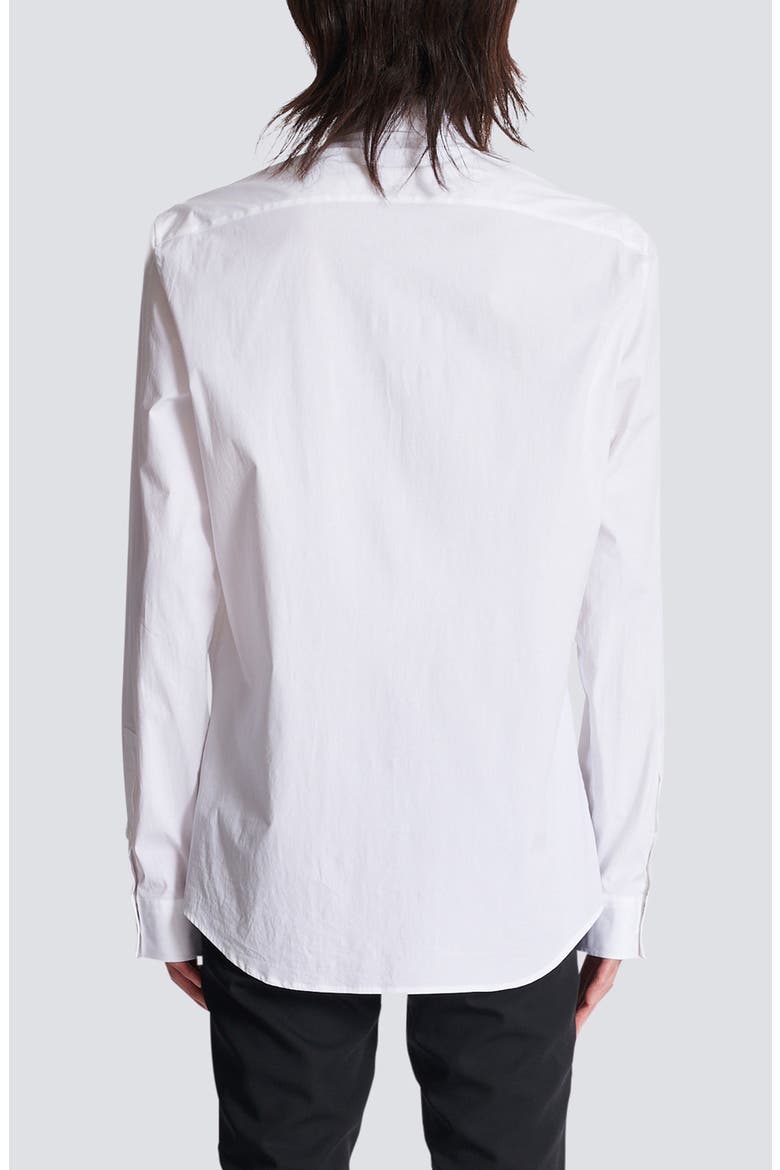 Balmain Love Letter Embroidered Cotton Poplin Button-Up Shirt (Men ...