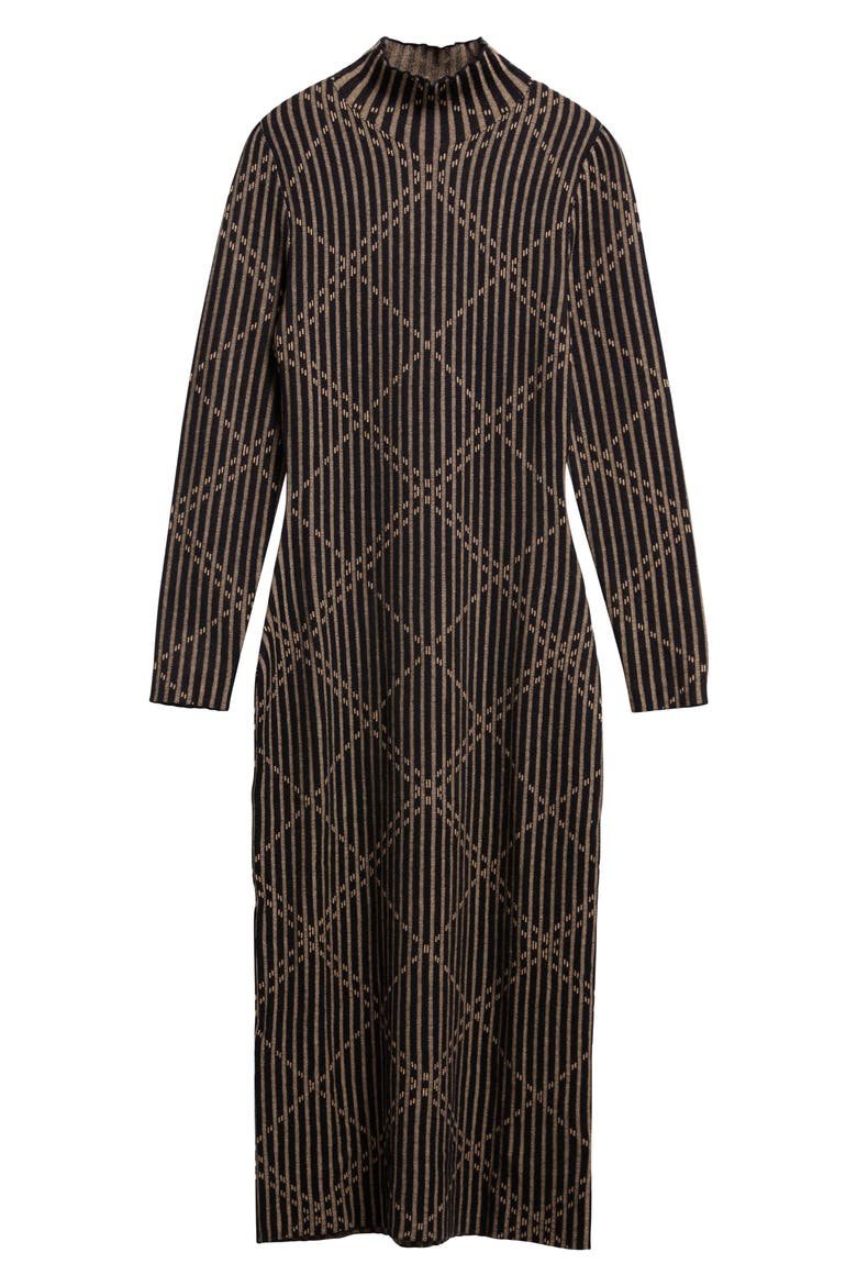 Adina Jacquard Knit Midi Dress, Alternate, color, BLACK MULTI