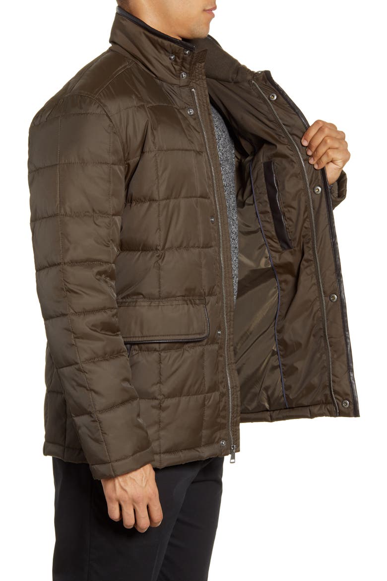 Box Quilted Jacket, Alternate, color, OLIVE