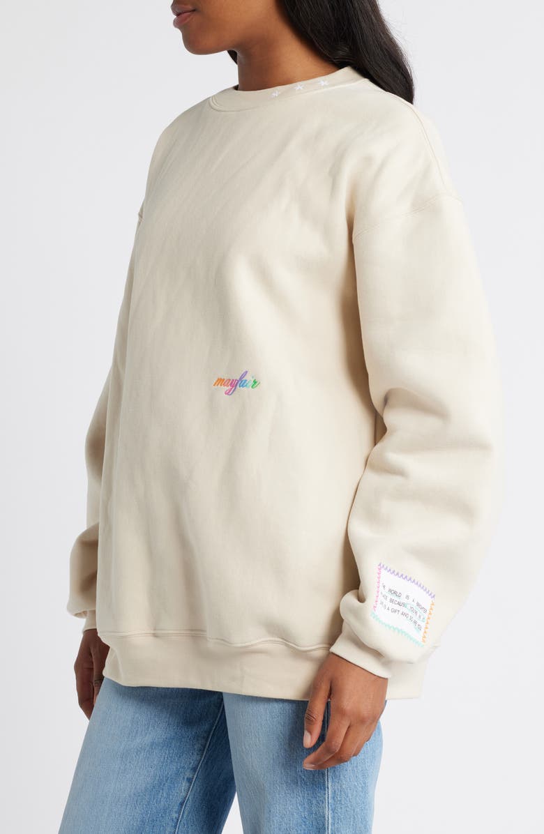 THE MAYFAIR GROUP Better Place Embroidered Graphic Sweatshirt, Alternate, color, 