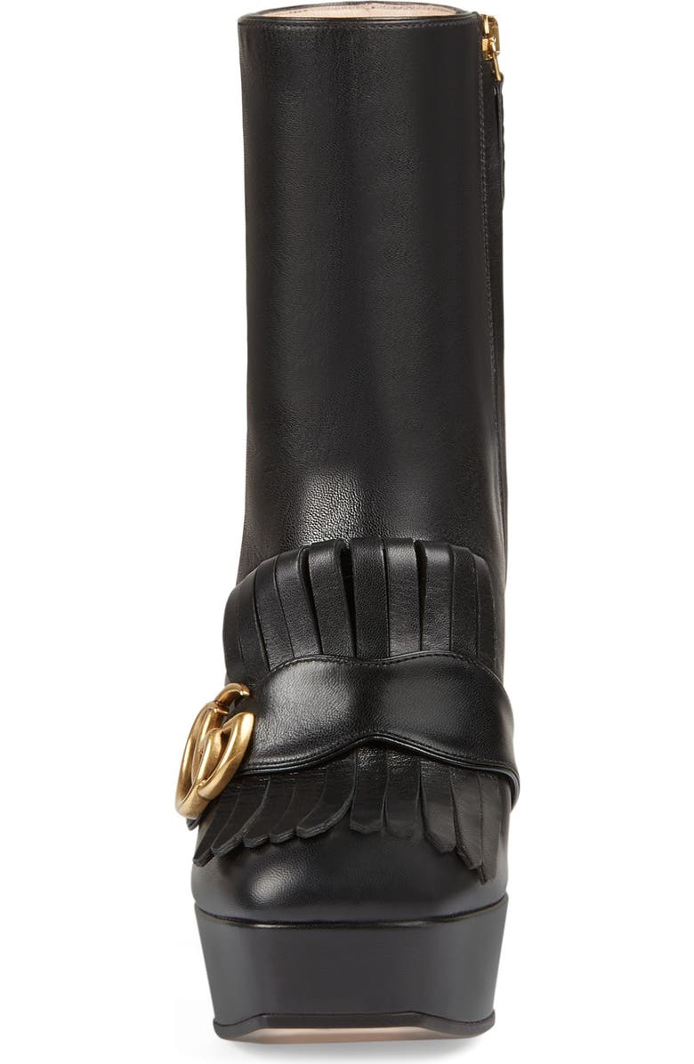 Gucci GG Kiltie Fringe Platform Bootie, Alternate, color,