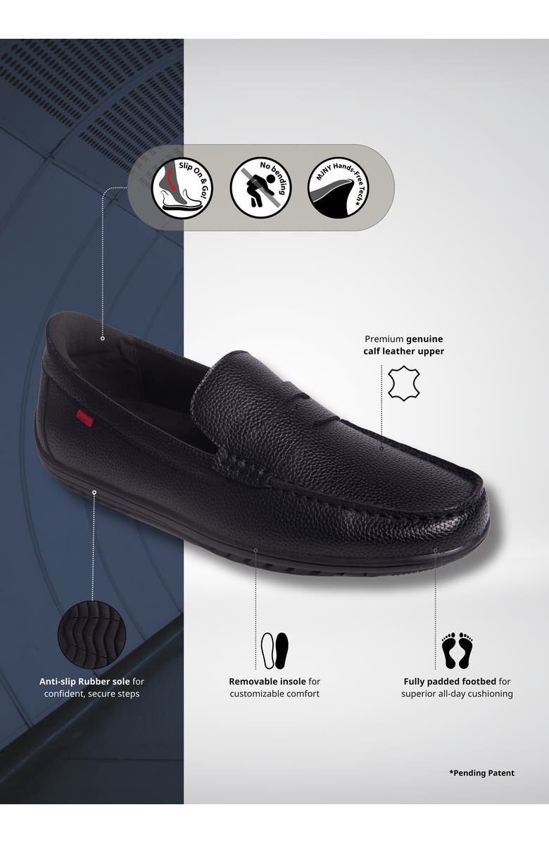 Marc Joseph New York John Street Penny Loafer, Alternate, color, Black Grainy Leather