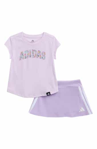 adidas Logo T-Shirt & Mesh Skirt Set